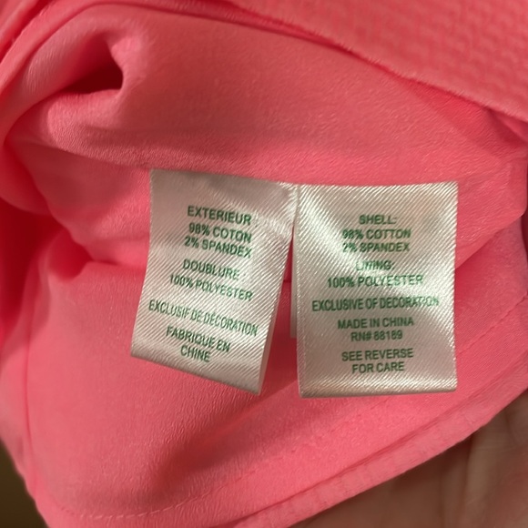 NWOT Lilly Pulitzer Vena Stretch Shift Dress Pink with Gold Detailing, Size 14 - Picture 6 of 9